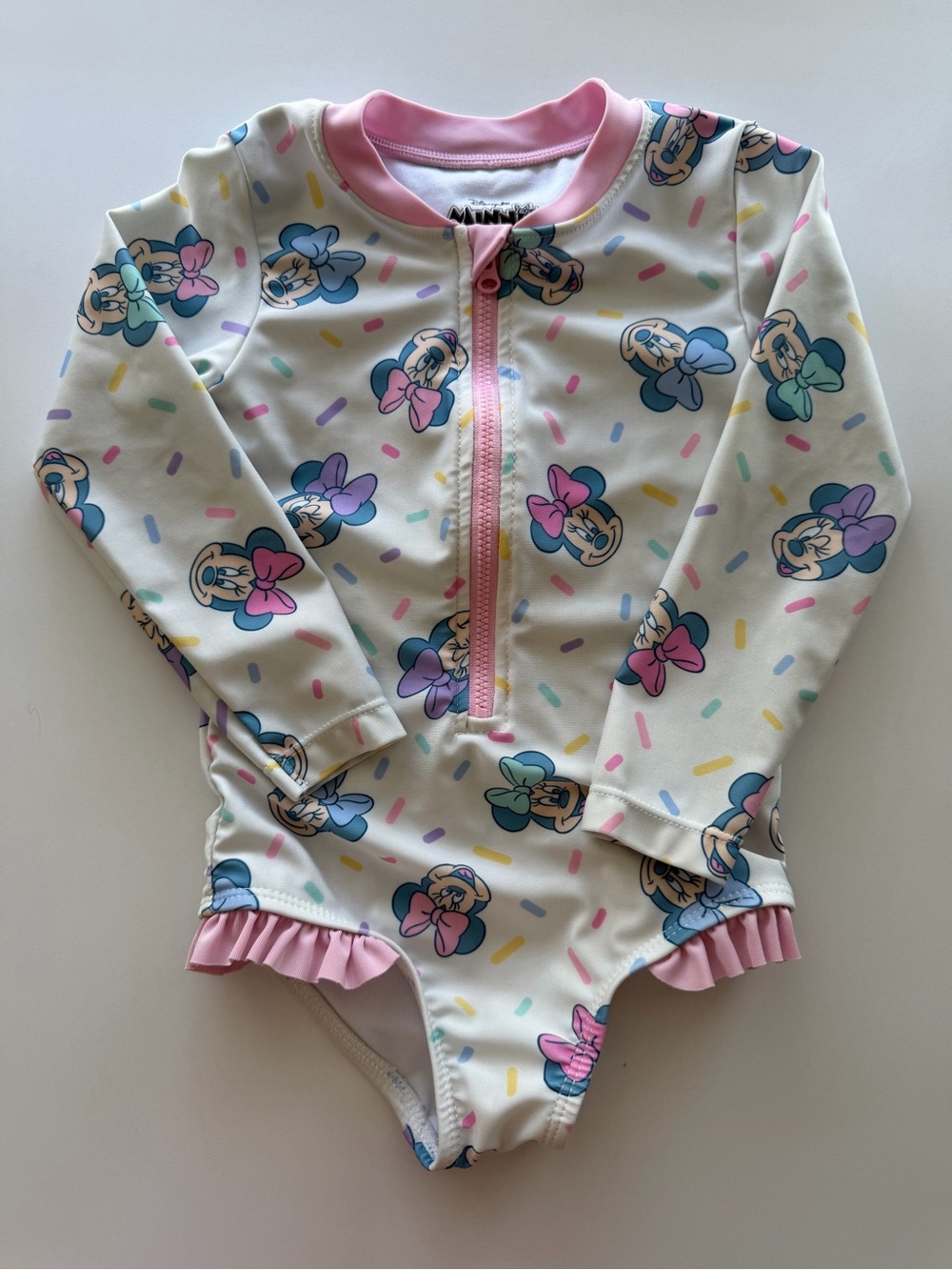 Minnie Mouse Long Sleeve One-Piece Swimsuit 2t